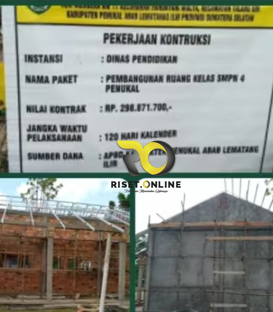 DUGAAN  DANA KELAS SMPN 4 PENUKAL: HAMPIR 600 JUTA HANYA DUA KELAS, TIDAK MEMAKAI KAYU BERKELAS SATU
